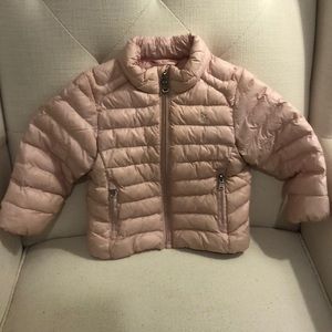 Light pink polo Ralph Lauren puffer jacket
